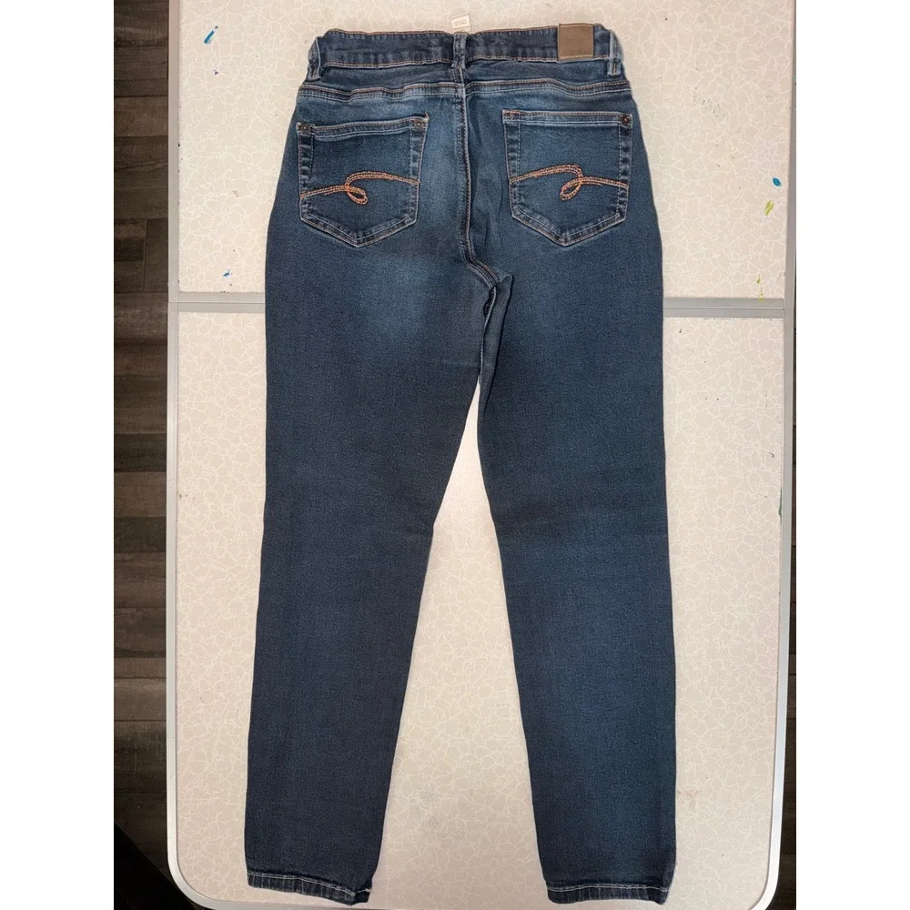 Justice Jeans Girls Size 10 Simply Low Skinny Jeans Dark Wash Blue Denim Stretch